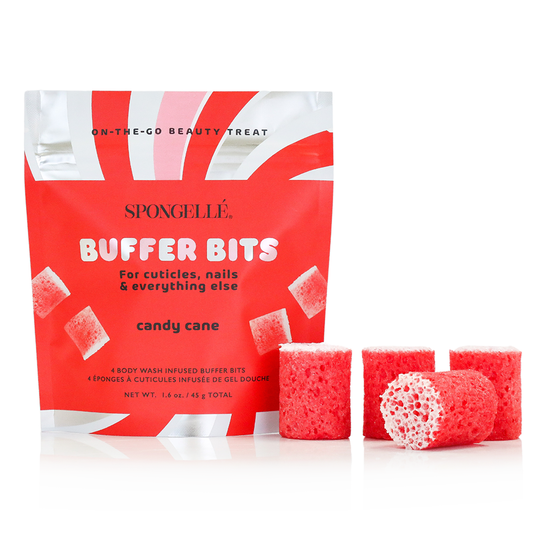 Spongelle AST-HOLPPMBCC Pedi Pop Mini Buffer Bits - Candy Cane