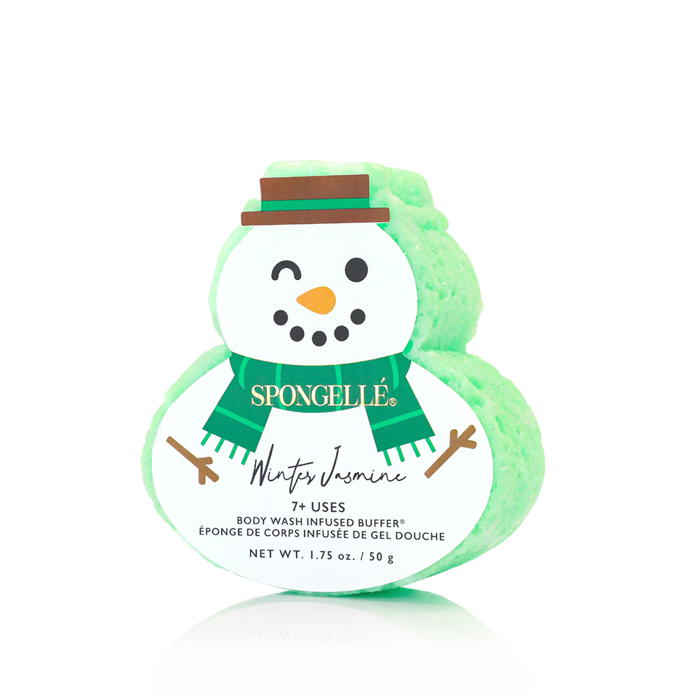 Spongelle AST-HHOLSM-WJ Winter Jasmine Snowman Holiday Buffer