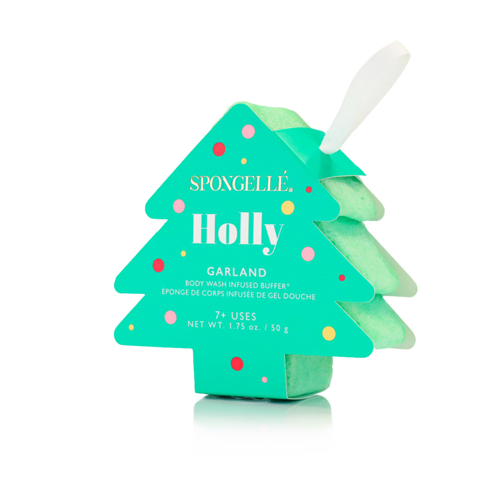 Spongelle AST-HOL 2024 Holiday Tree Ornament Body Wash Infused Buffer