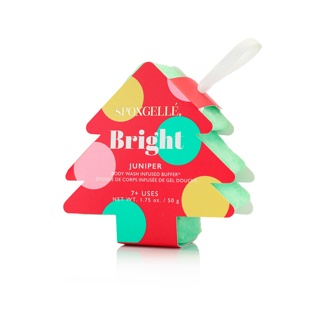 Spongelle AST-HOL 2024 Holiday Tree Ornament Body Wash Infused Buffer