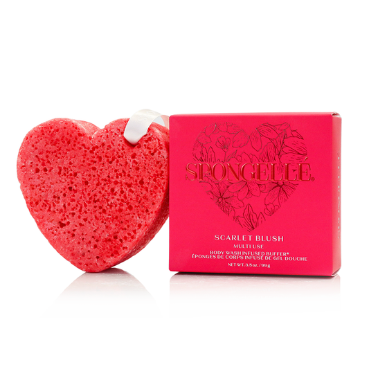 Spongelle Valentine Heart Shaped Body Wash Infused Buffer