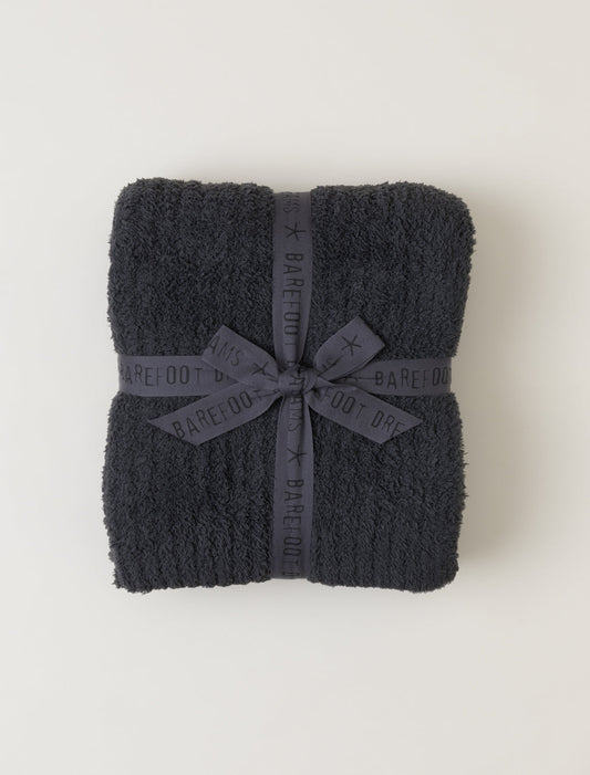 Barefoot Dreams B542 Cozychic Ribbed Throw - Carbon