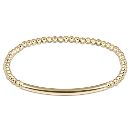 enewton BCLG3BBSMOG Classic Gold 3mm Bead Bracelet - Bliss Bar Smooth