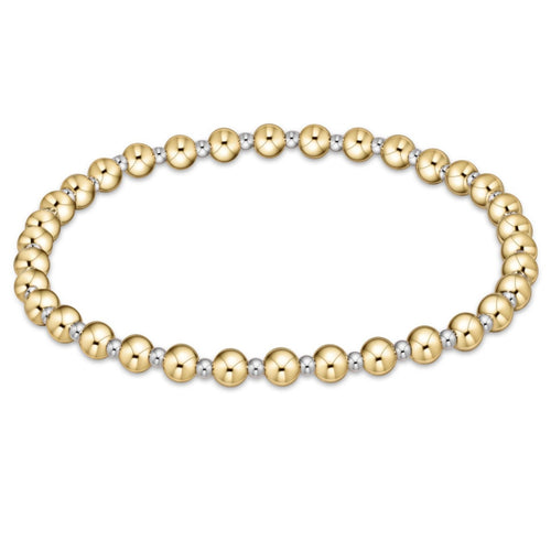enewton BCLGRAPMXM Classic Grateful Pattern Bead Bracelet - Mixed Metal