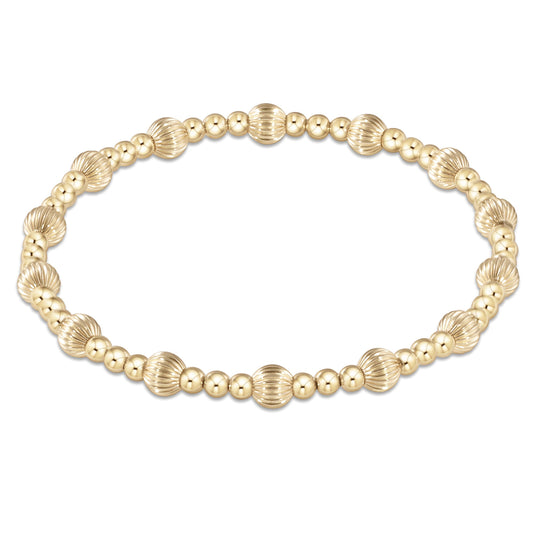 enewton BDIGSINPG4 Dignity Sincerity Pattern 4mm Bead Bracelet - Gold