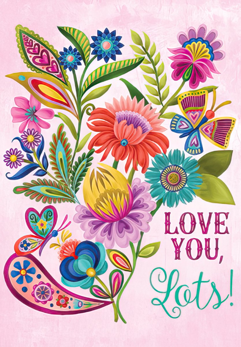 Leanin' Tree BDT57627 Love You, Lots! Birthday Card
