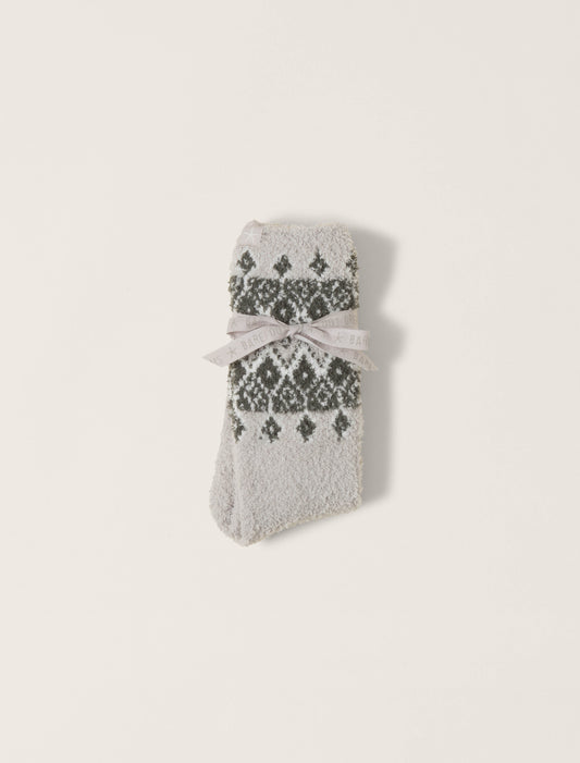 Barefoot Dreams BDWCC23098 CozyChic Fair Isle Socks