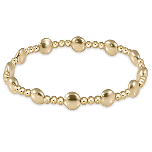 enewton BHONGGRAP6G Honesty Gold Grateful Pattern 6mm Bead Bracelet