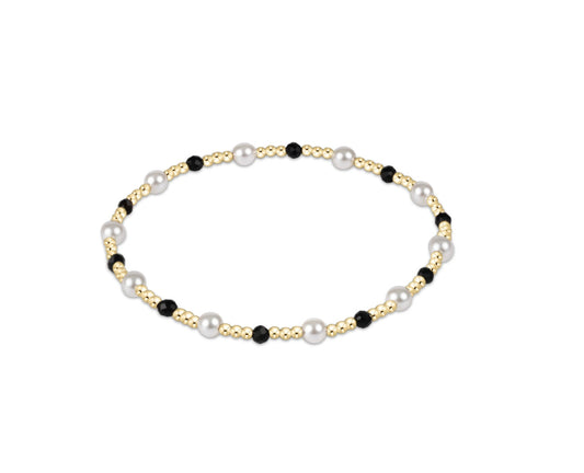 enewton BPESINP4FOX Pearl Sincerity 4mm Bead Bracelet - Faceted Onyx