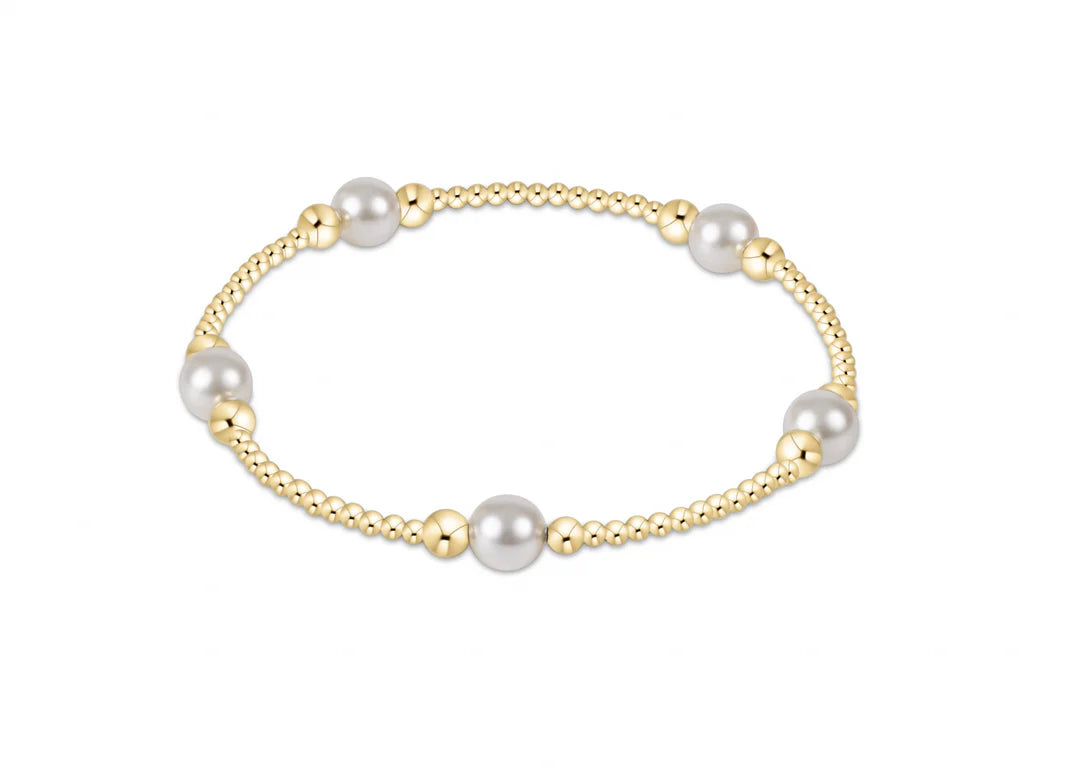 enewton BPURPPEG6 Purpose Pearl 6mm Bead Bracelet - Gold