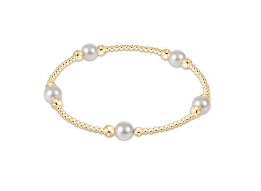 enewton BPURPPEG6 Purpose Pearl 6mm Bead Bracelet - Gold
