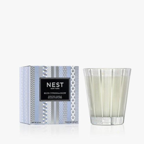 Nest NEST01BSN Blue Cypress & Snow Classic Candle