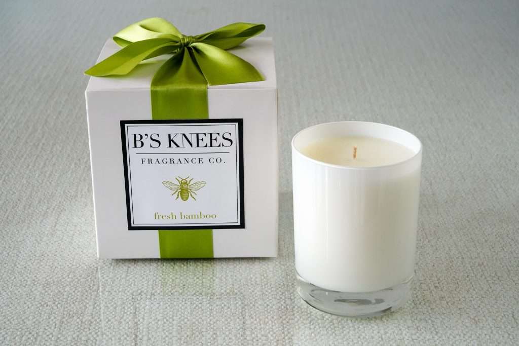 B'S Knees Fresh Bamboo - 1 Wick White Candle