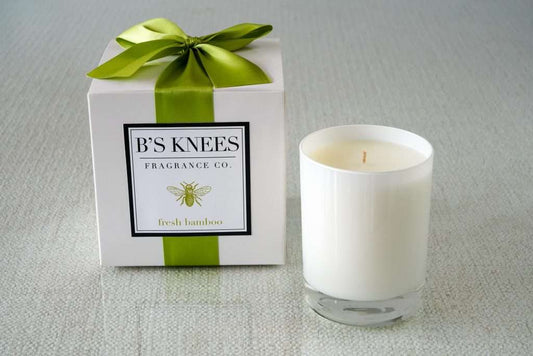 B'S Knees Fresh Bamboo - 1 Wick White Candle