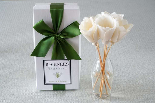 B's Knees Classic Natural Reed Diffuser -Fraser Fir and Balsam