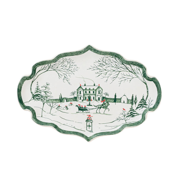 Juliska CE105/29 Country Estate Winter Frolic Gift Tray - Evergreen