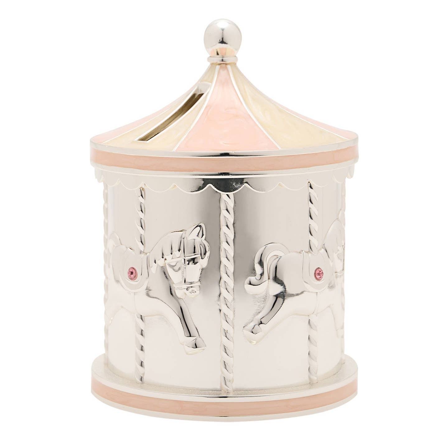 WIDDOP & CO. CG1920 Bambino Silverplated Money Box Carousel Piggy Bank