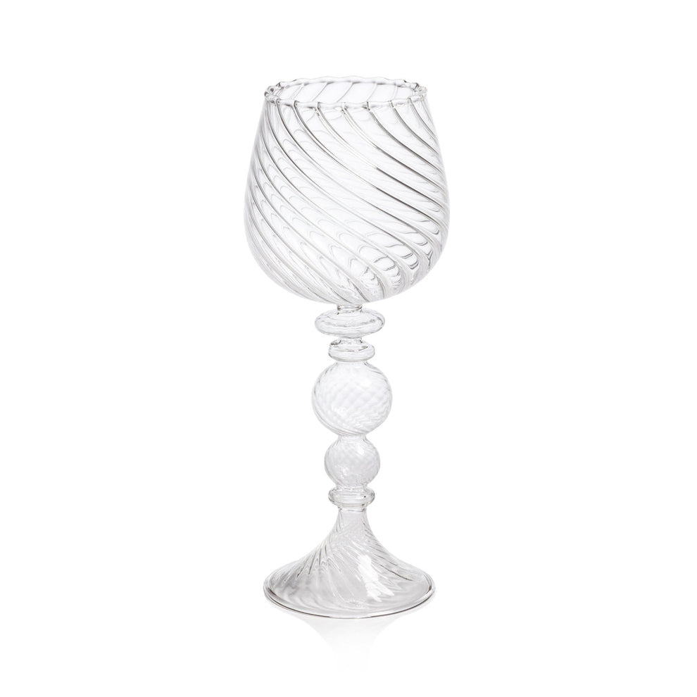 Zodax CH-7895 Rialto Twisted Optic White Wine Glass