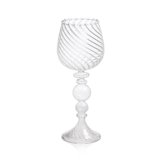 Zodax CH-7895 Rialto Twisted Optic White Wine Glass