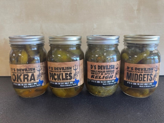 D's Devilish Double Pickled Peppered Pickles