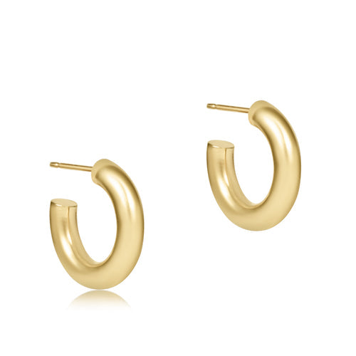 enewton ERDG05PH4SMO Round Gold 0.5" Post Hoop - 4mm Smooth