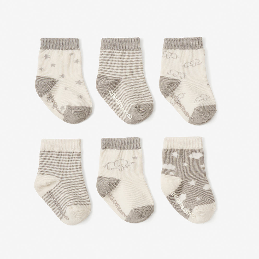 Elegant Baby Baby Socks  0-12M -6 Pair