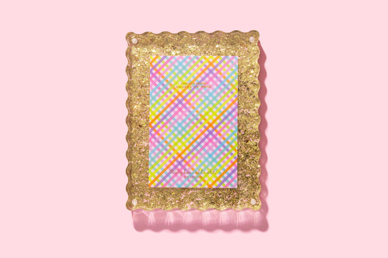 Taylor Elliott F-11 Medium Gold Confetti Frame