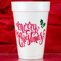 Print Appeal Christmas Styrofoam Cups - Set of 10