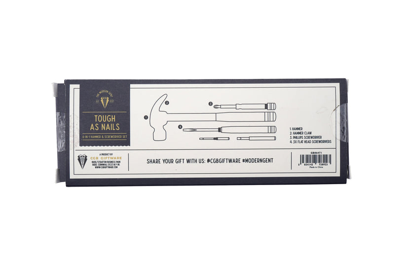 CGB Giftware GB06471 Modern Gent 6 in 1 Hammer Tool Screwdriver Hand Tool