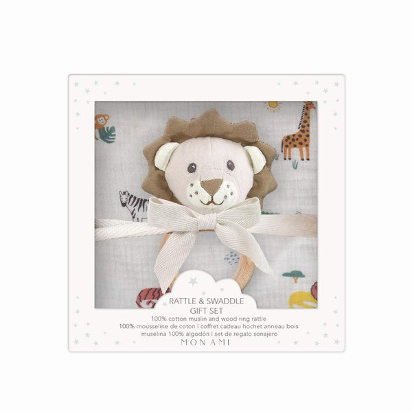 Mon Ami Blanket & Rattle Gift Set