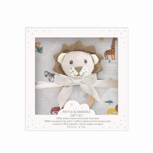 Mon Ami Blanket & Rattle Gift Set