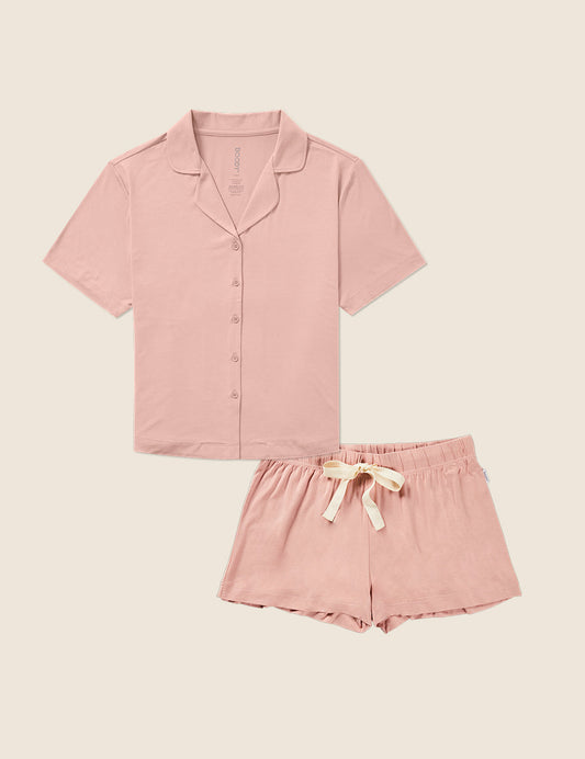 Boody Goodnight Short Sleeve Sleep Shirt - Dusty Pink