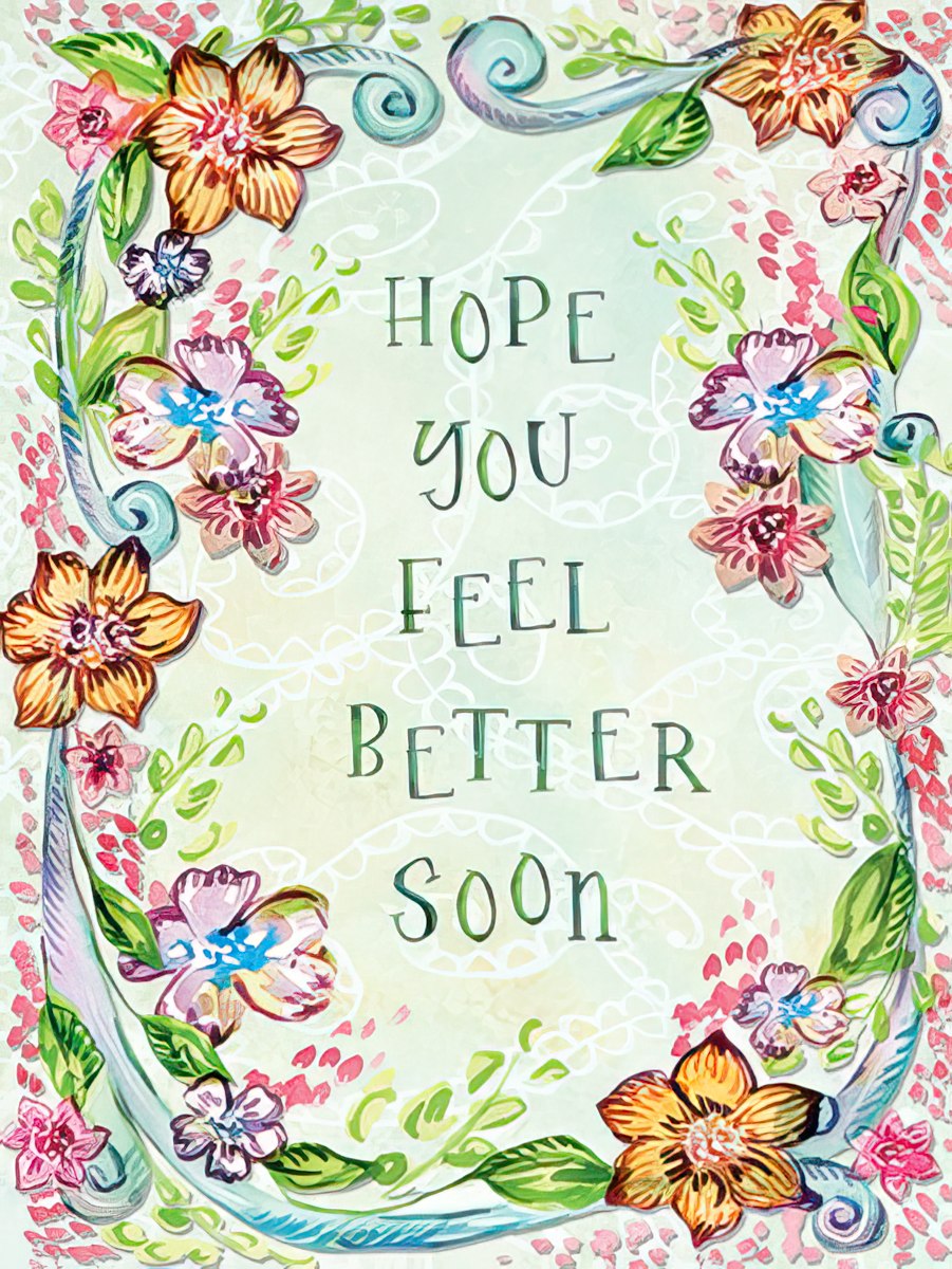 Leanin' Tree GWG47775 Get Well Soon Card