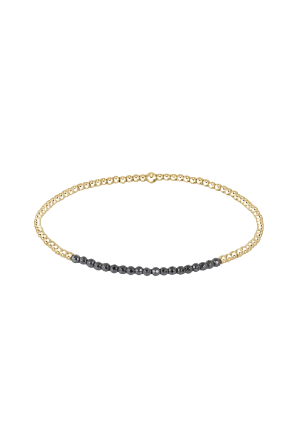 enewton BGBL2FOX Gold Bliss 2mm Bead Bracelet - Faceted Onyx