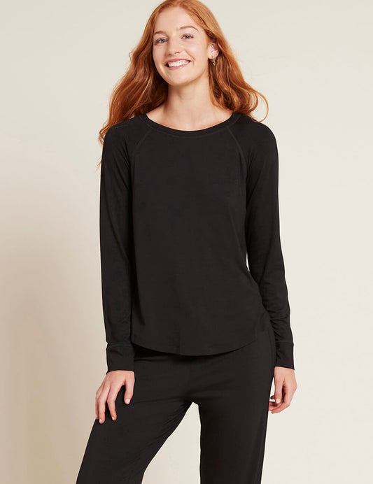 Boody Goodnight Raglan Sleep Top - Black