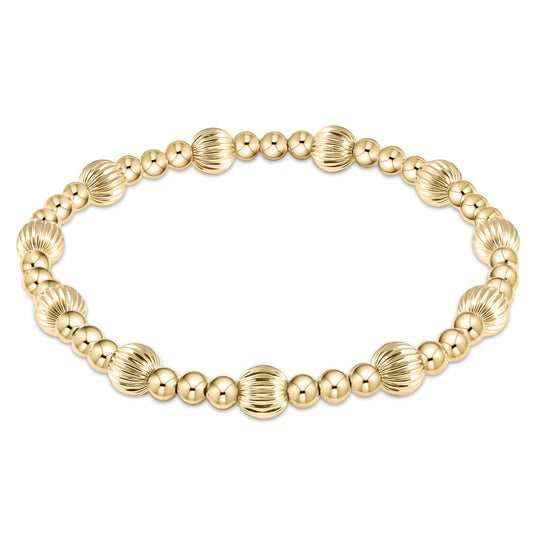 enewton BDIGSINPG6 - Dignity Sincerity Pattern Gold 6mm Bead Bracelet - Gold