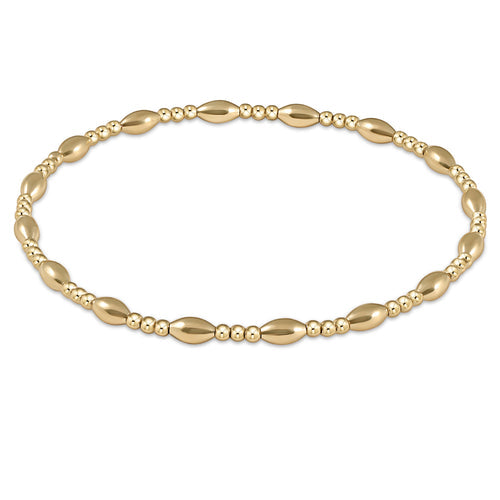 enewton BHARSINP2G Harmony Sincerity Pattern 2mm Bead Bracelet - Gold