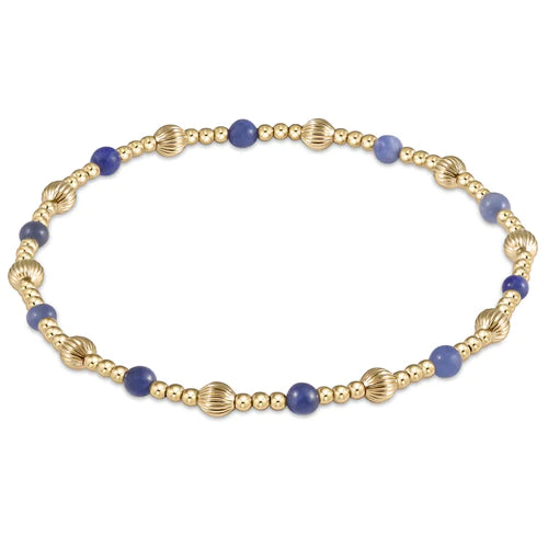 enewton BDIGSINP4LAP Dignity Sincerity Pattern 4mm Bead Bracelet - Lapis