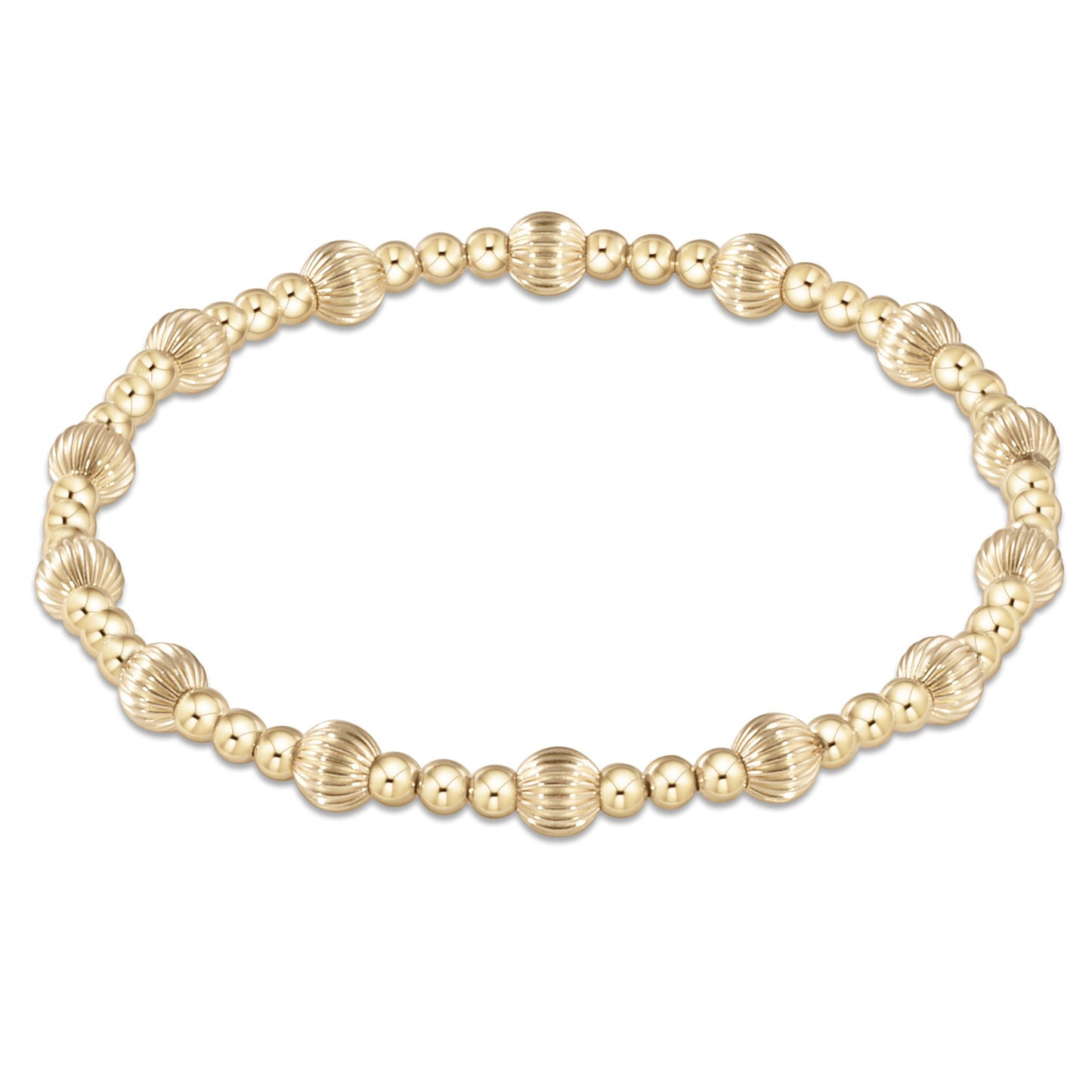 enewton BDIGSINPG5 Dignity Sincerity Pattern 5mm Bead Bracelet - Gold