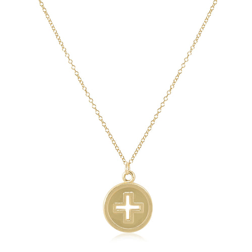 enewton N16GSCGD 16" Necklace Gold - Signature Gold Cross Disc