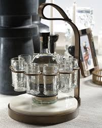 Zodax IN-8241 Tequillero 10 Shot Tequila set w/ Marble Cutting Board