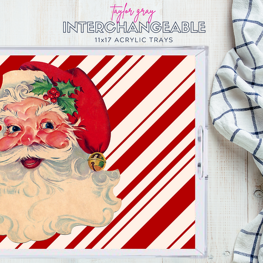 Taylor Gray INS28 11 x 17 Acrylic Tray Interchangeable Inserts Traditional Christmas- Set of 10