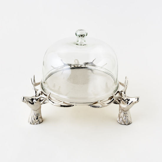 One Hundred 80 Degrees IN0083 Reindeer Domed Cake Plate