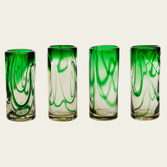 Jan Barboglio 5428GR Drizzle Glass - Set of 4