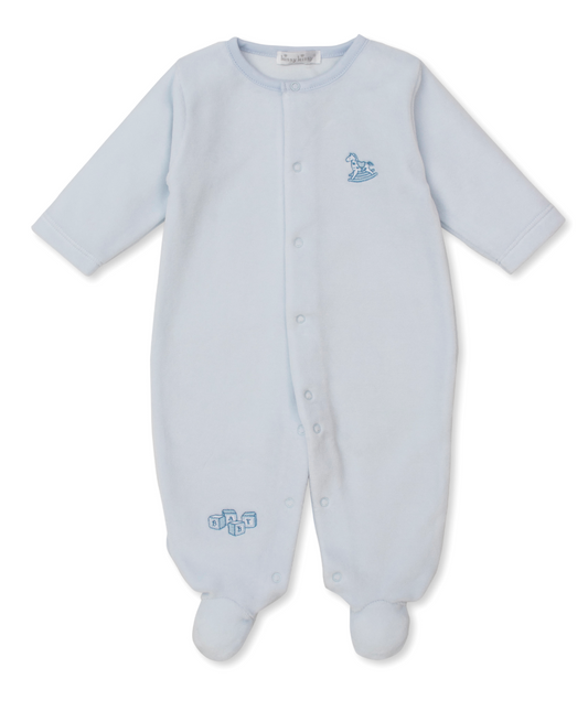 Kissy Kissy KBQ12762N Vintage Toy Tre-Velour Footie - Light Blue