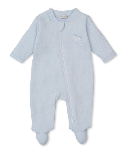 Kissy Kissy KGQ13007N Riding Rockers Jacquard Zipper Footie - Blue