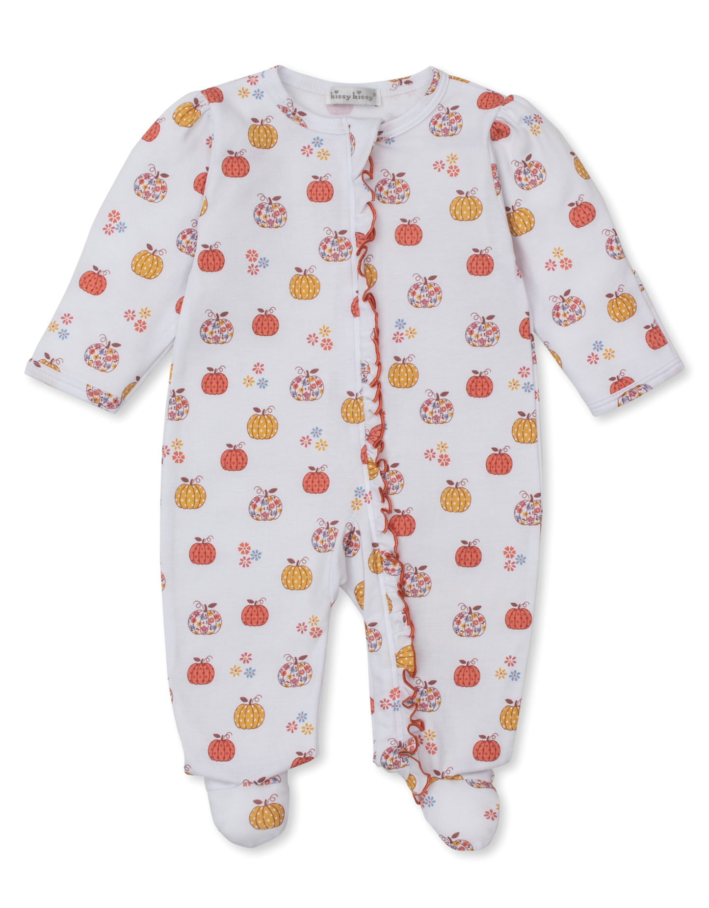 Kissy Kissy KBQ13212N Patchwork Pumpkin Zipper Footie
