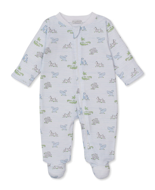 Kissy Kissy KBQ14053N Safari Party Zippered Footie - Blue