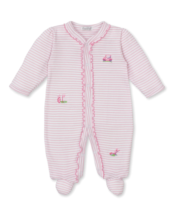 Kissy Kissy KBQ11839N Fairway Foursome Footie - Pink Stripe