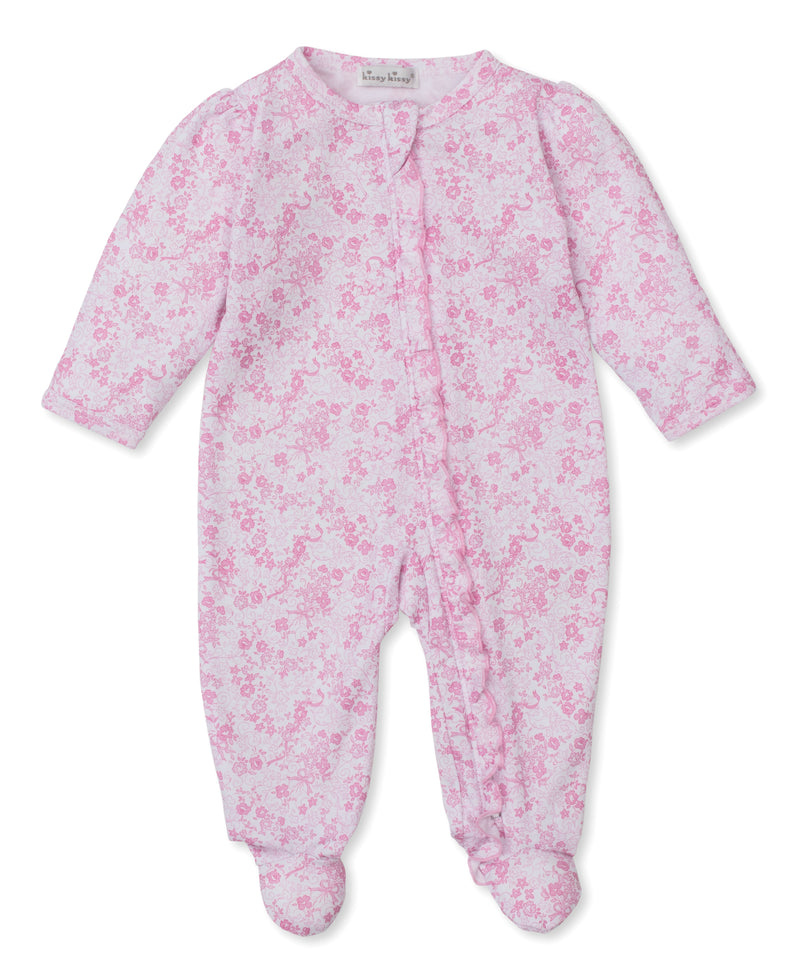 Kissy Kissy KGQ12706N Old English Roses Zipper Footie - Pink